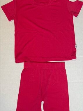 Bubble Baby Hot Pink Bamboo Biker Short Set 12-18M NWT Soft Stretch Outfit